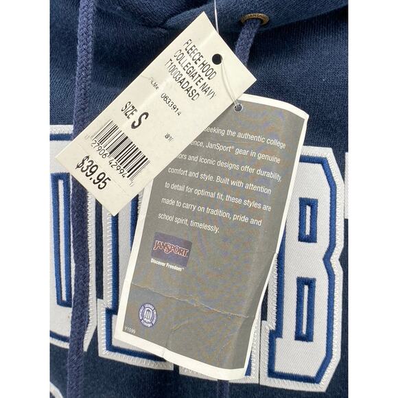 JANSPORT Women's Navy Middlebury College Classic Pullover Hoodie SZ S - Picture 9 of 9